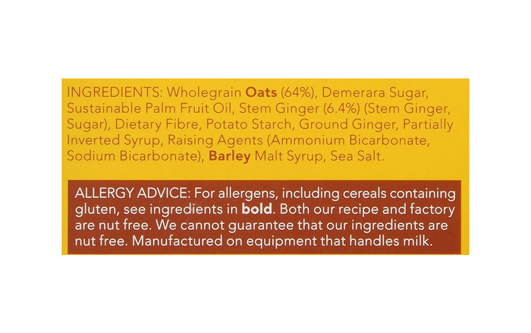 Nairns Stem Ginger Oat Biscuits   Box  200 grams